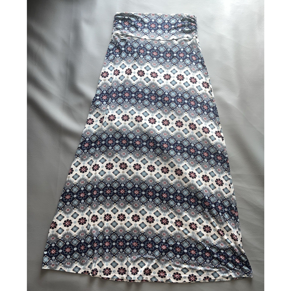 Gilli Maxi Skirt | Medium | Mosaic Flower | Gypsy Blue Boho Multi Color | EUC